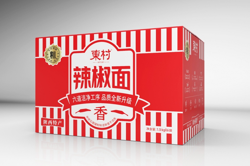 陝西東村辣椒粉辣椒面包裝設計